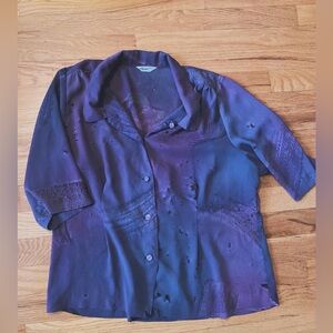 Vintage purple printed blouse